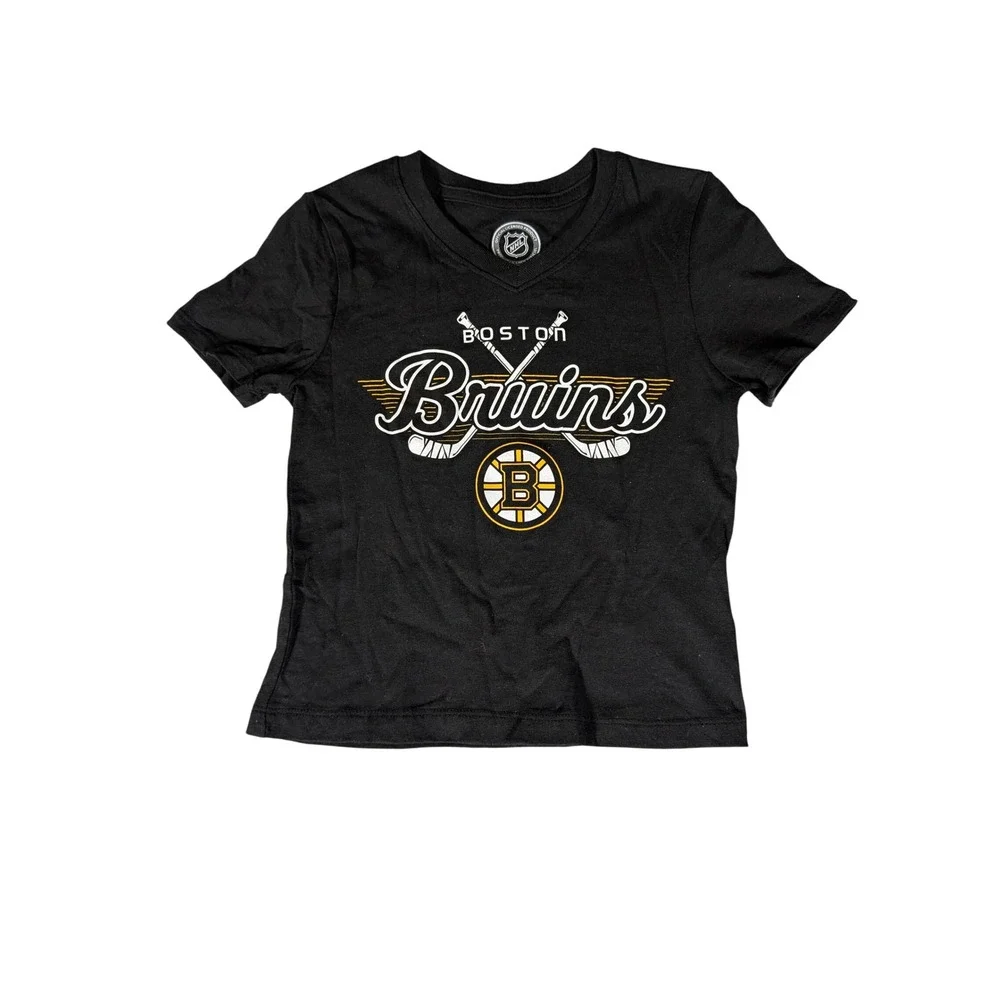NHL‎ Boston Bruins Toddler Black T-Shirt Short Sleeve XS-ECH-TP-4/5 Hockey